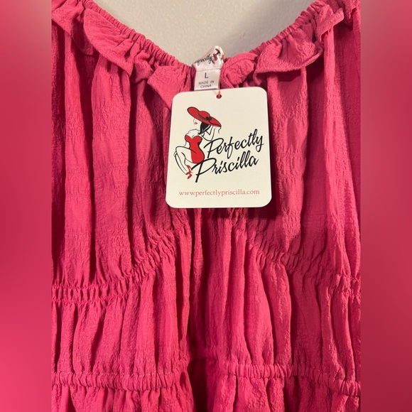 Pink Smocked Off-the-Shoulder Sundress - Picture 2 of 6